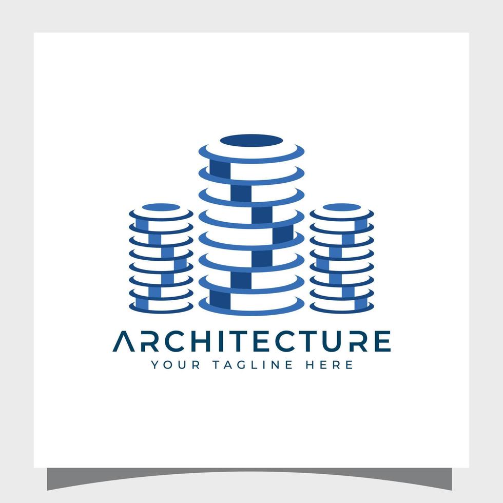 Architektur-Gebäude-Logo-Design-Vorlage Immobilien-Dienstleistungen vektor
