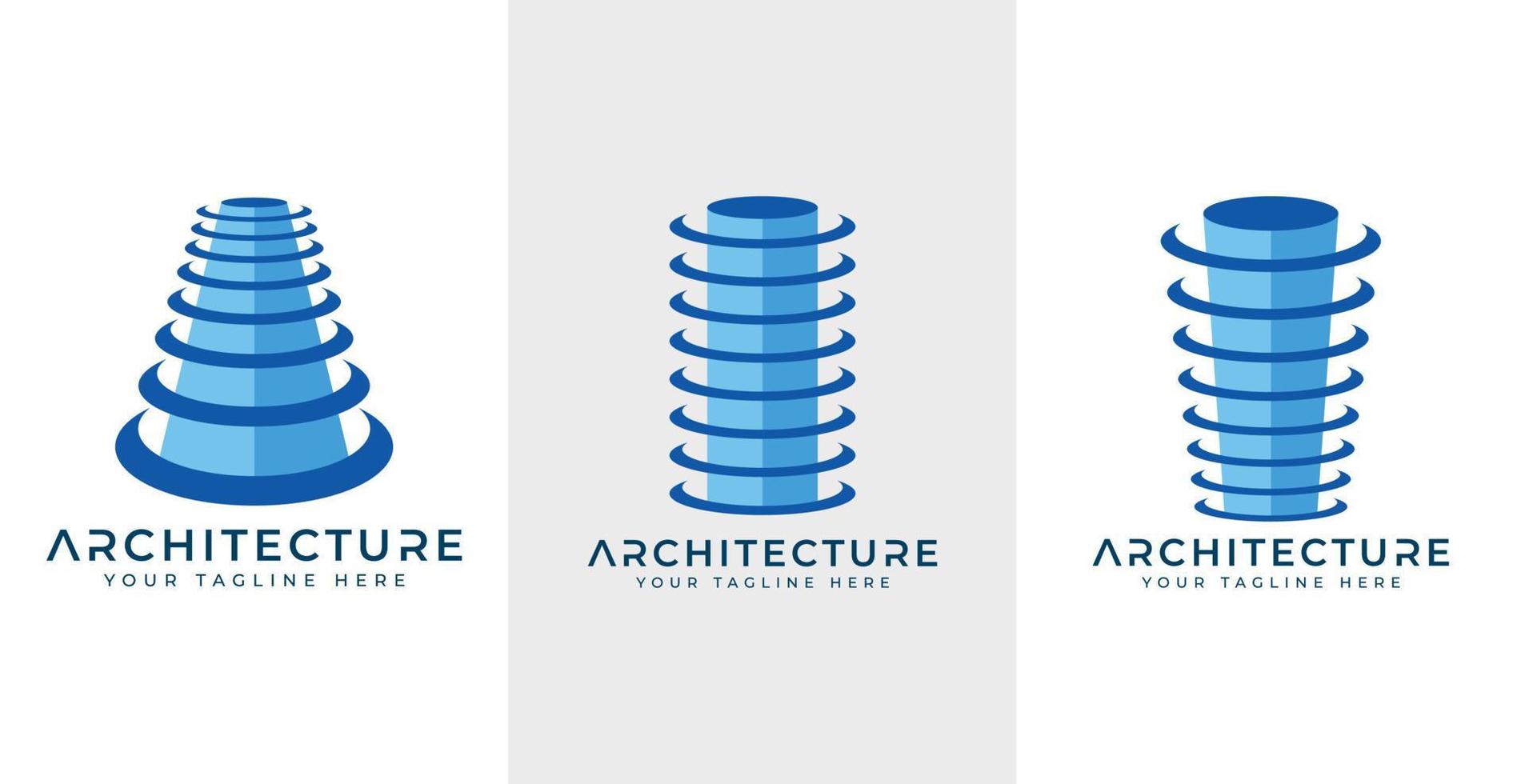 Architektur-Gebäude-Logo-Design-Vorlage Immobilien-Dienstleistungen vektor