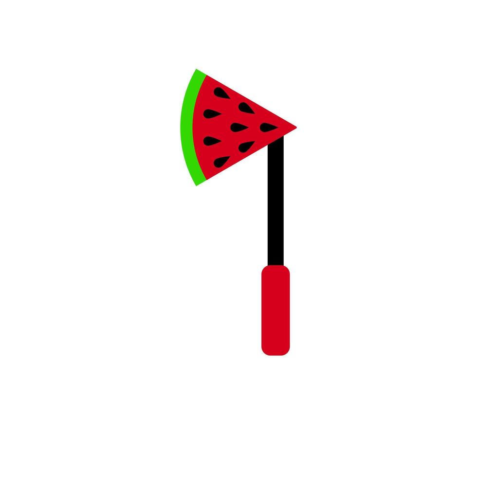 Axt aus Wassermelonen-Icon-Logo vektor