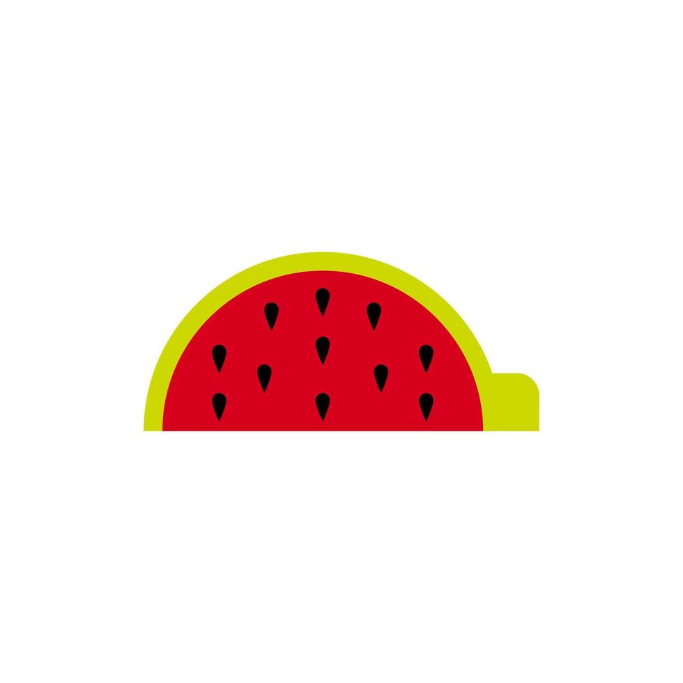 sidan skär vattenmelon, vektor illustration