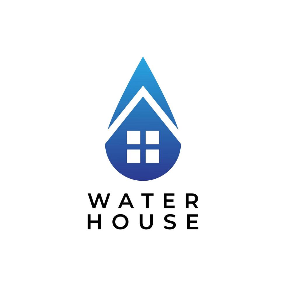 Wasserhaus-Logo-Design vektor