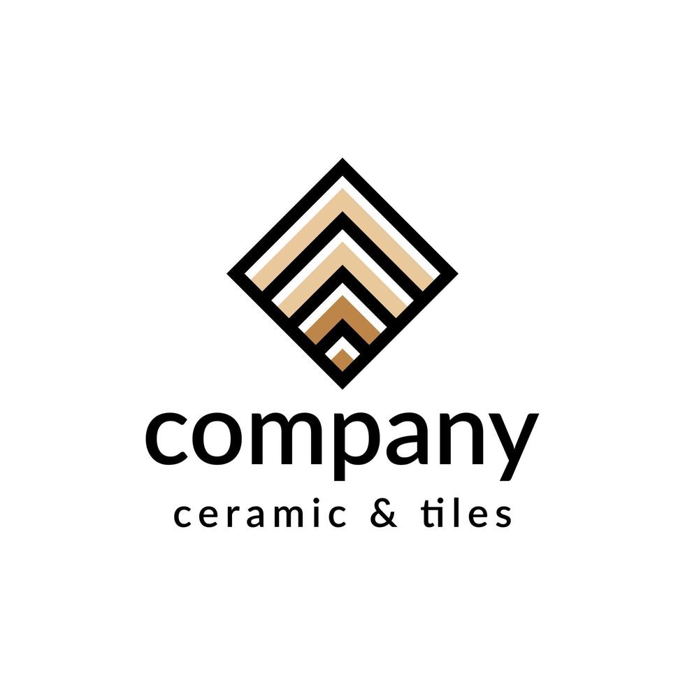 Keramikfliesen-Logo-Design vektor