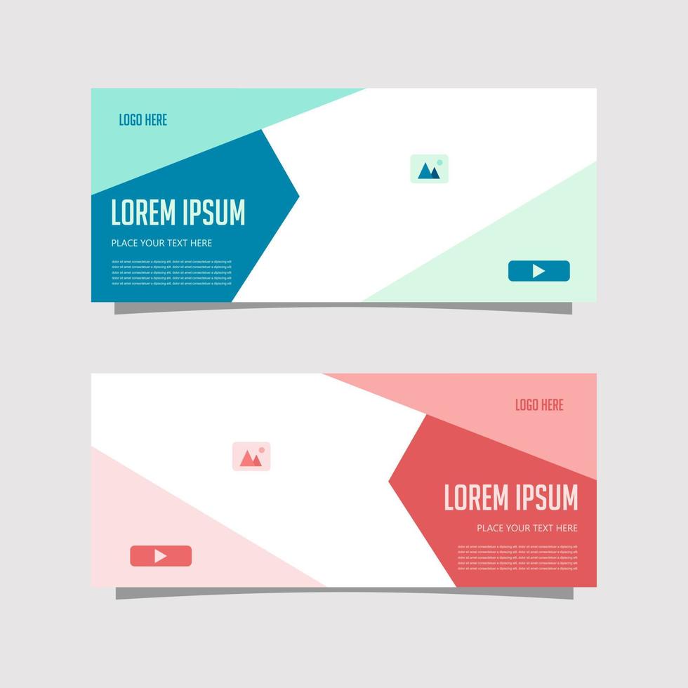 Vektor-Design-Banner-Hintergrund in zwei Farben, blau und pink vektor