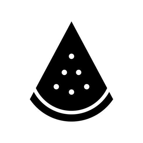 Vattenmelon skiva vektor, tropisk relaterad solid stil ikon vektor