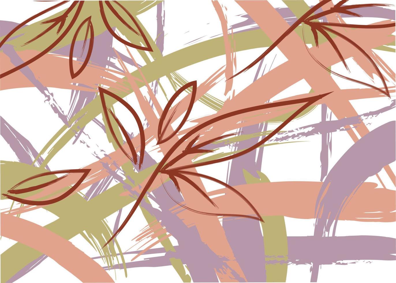 abstrakt bakgrund. handritning klotter av olika former, löv, fläckar. modern samtida trendig vektorillustration. varje bakgrund är isolerad. vektor