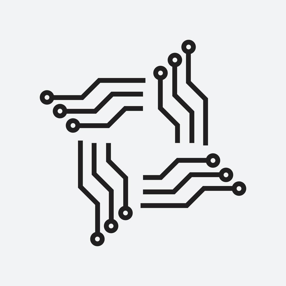 intelligentes eps-Symbol. Digitaltechnik - Vektor-Business-Logo vektor
