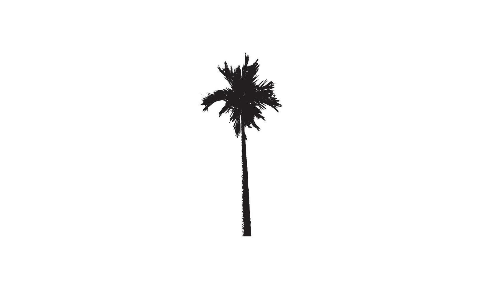 Logodesign der Palmenvektorillustration schwarz und weiß vektor