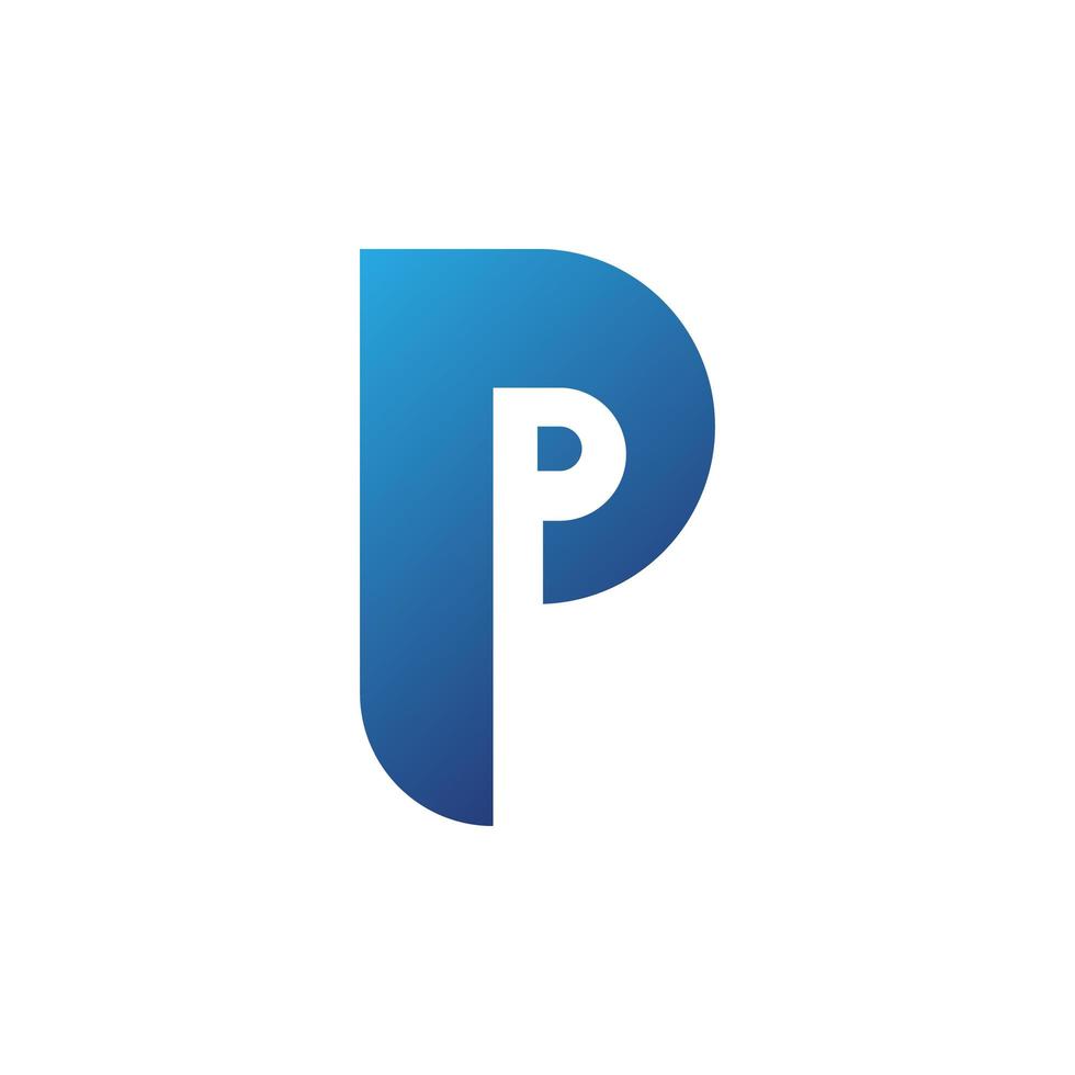 monogrammbuchstabe pp logo design vektor