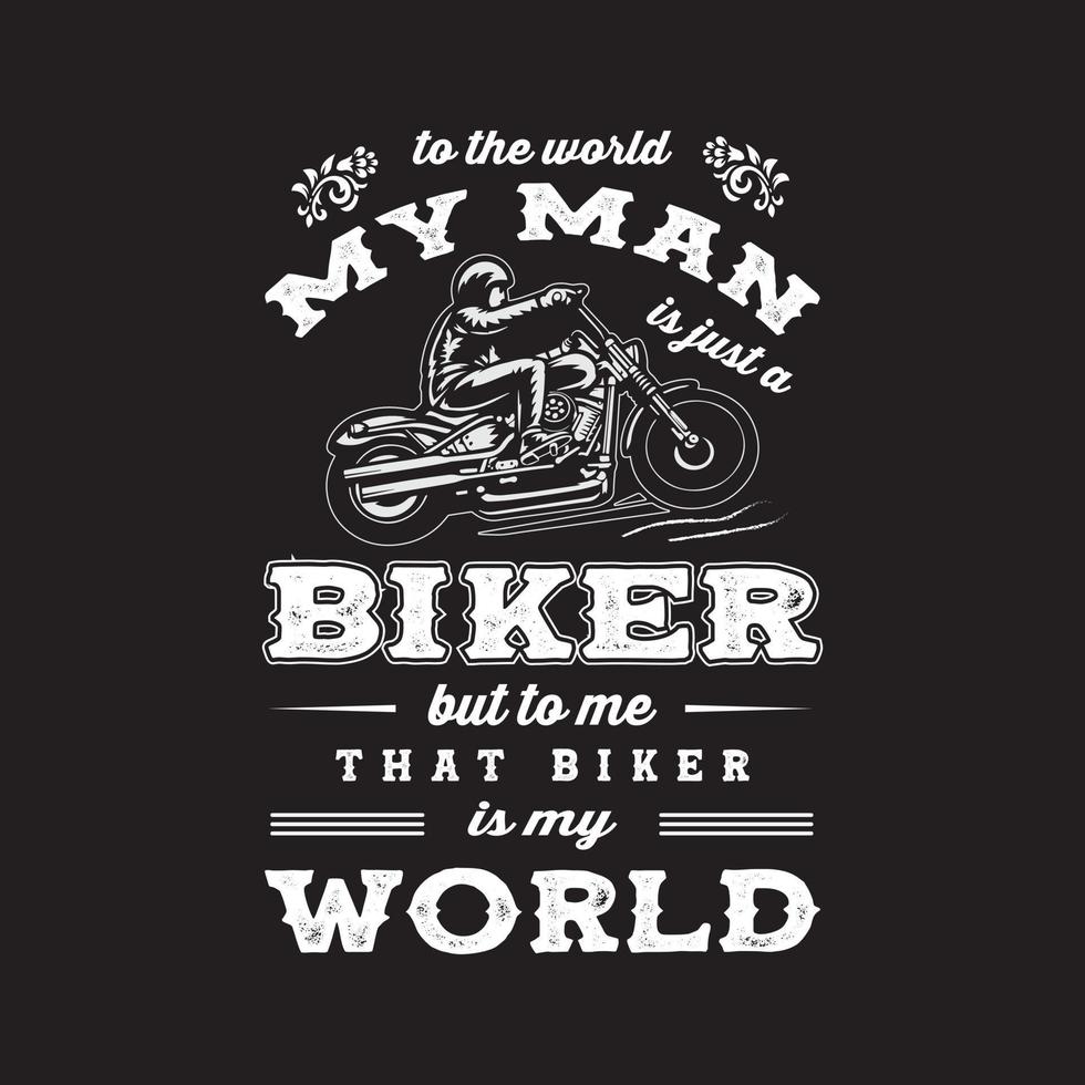 Vintage Biker-T-Shirt-Design. Motorrad-T-Shirt für Rennliebhaber. vektor