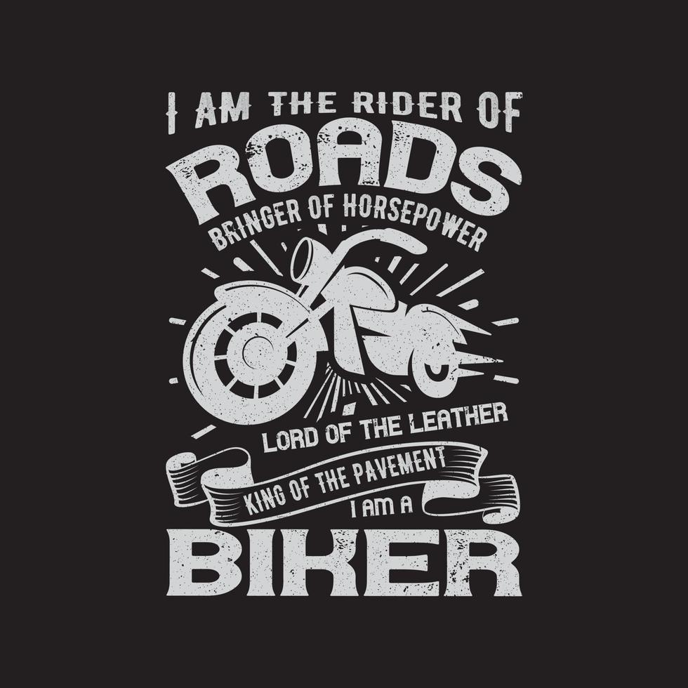 biker t-shirt design för motorcykelälskare. biker t-shirt. vektor