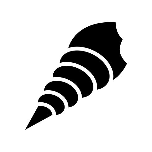 Shell vektor, tropisk relaterad solid stil ikon vektor