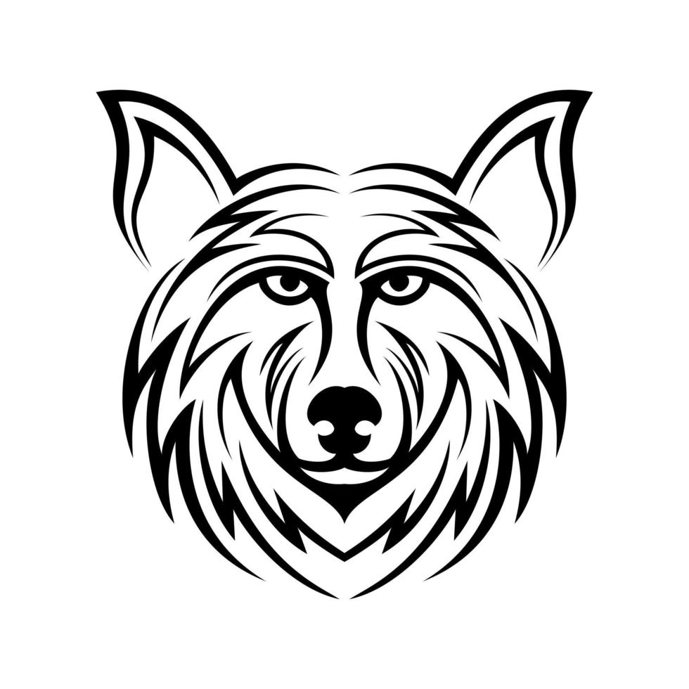 Wolfskopf-Tattoo-Design-Vektor vektor