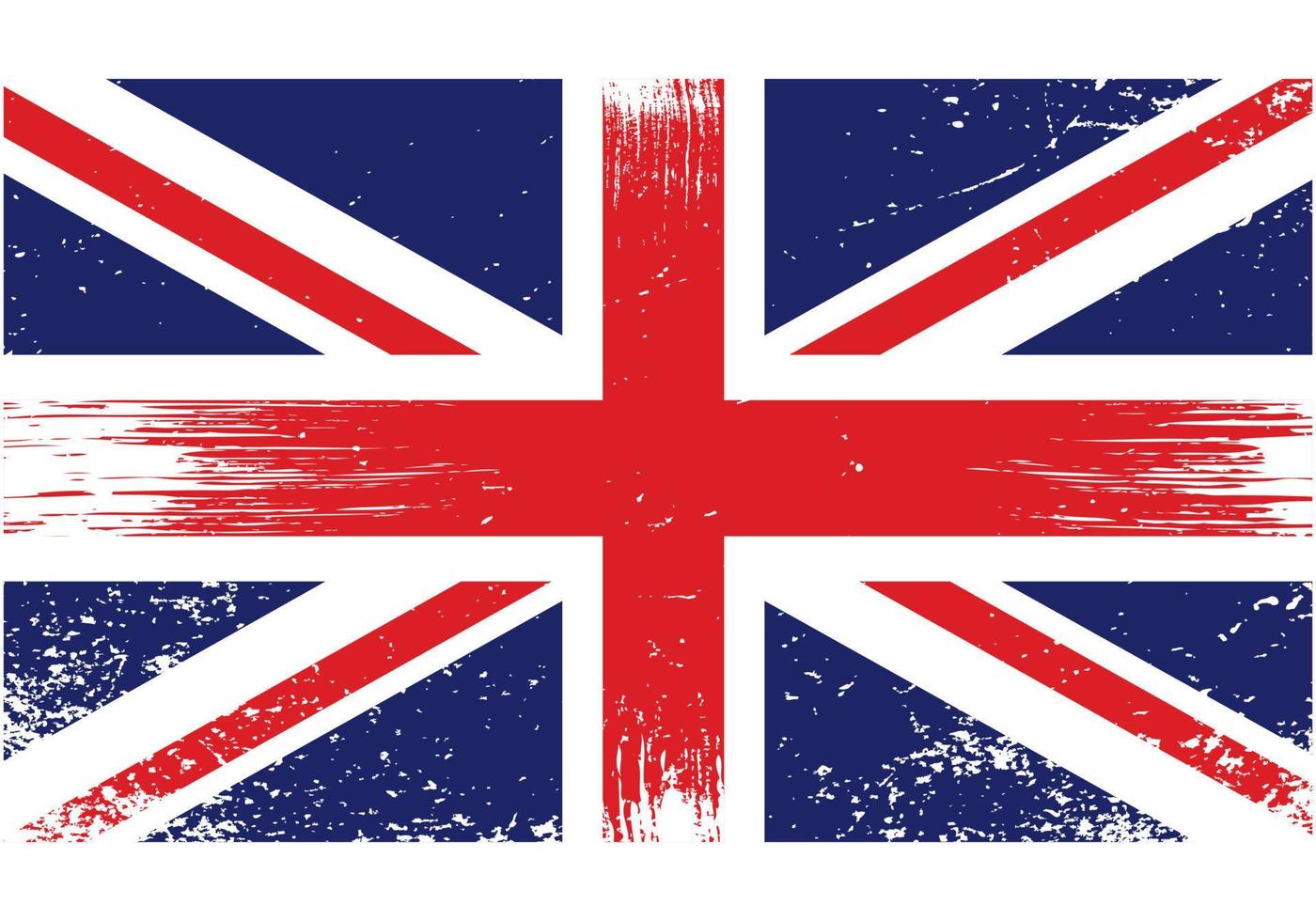 Storbritanniens nationella flagga med grunge textur vektor