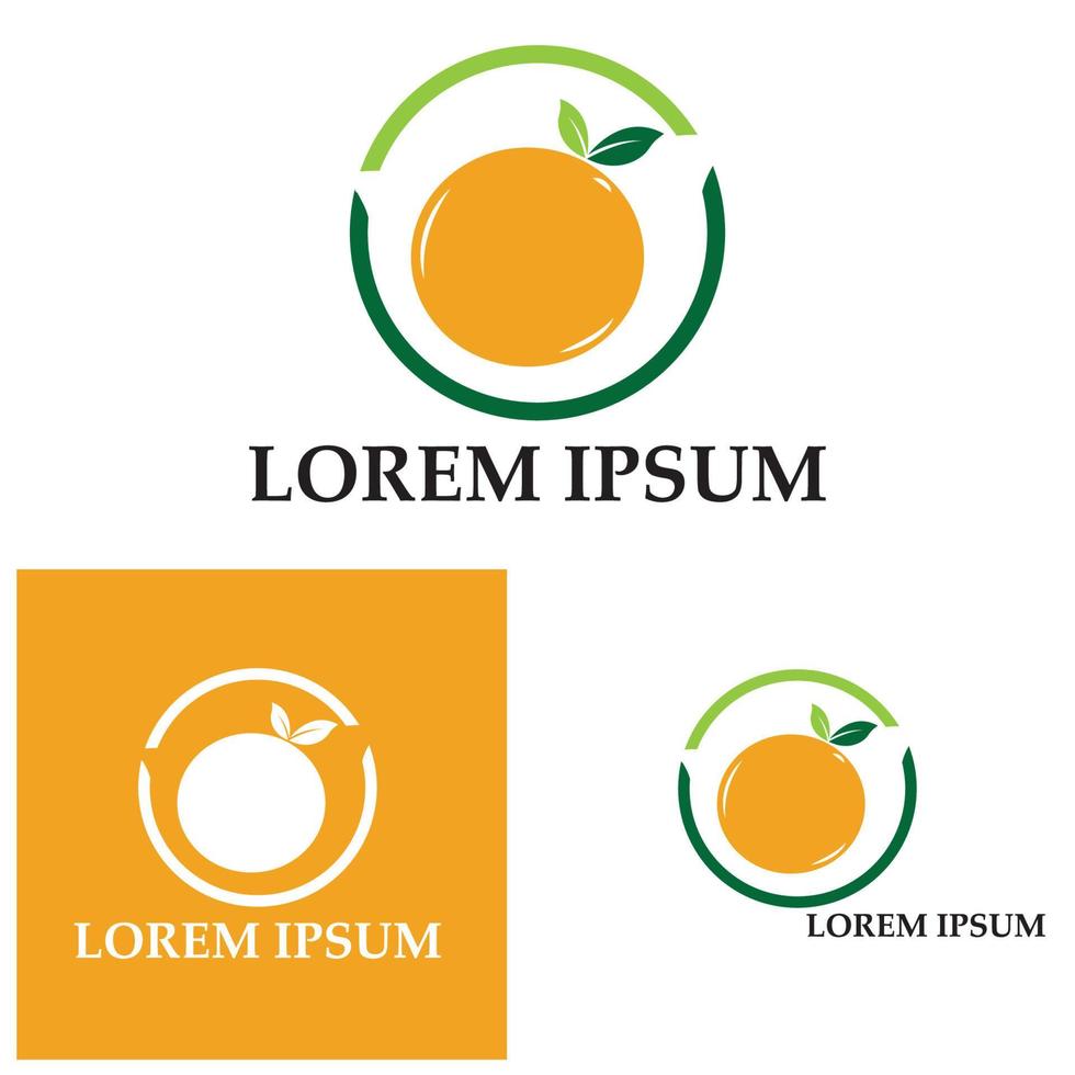 orangefarbenes Vektor-Illustrationssymbol-Logo-Template-Design vektor