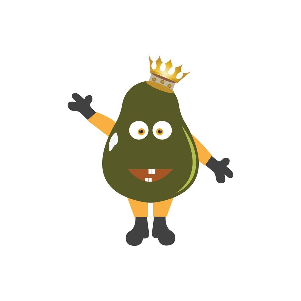 Avocado-Vektor-Symbol Vorlage Hintergrund Illustration vektor