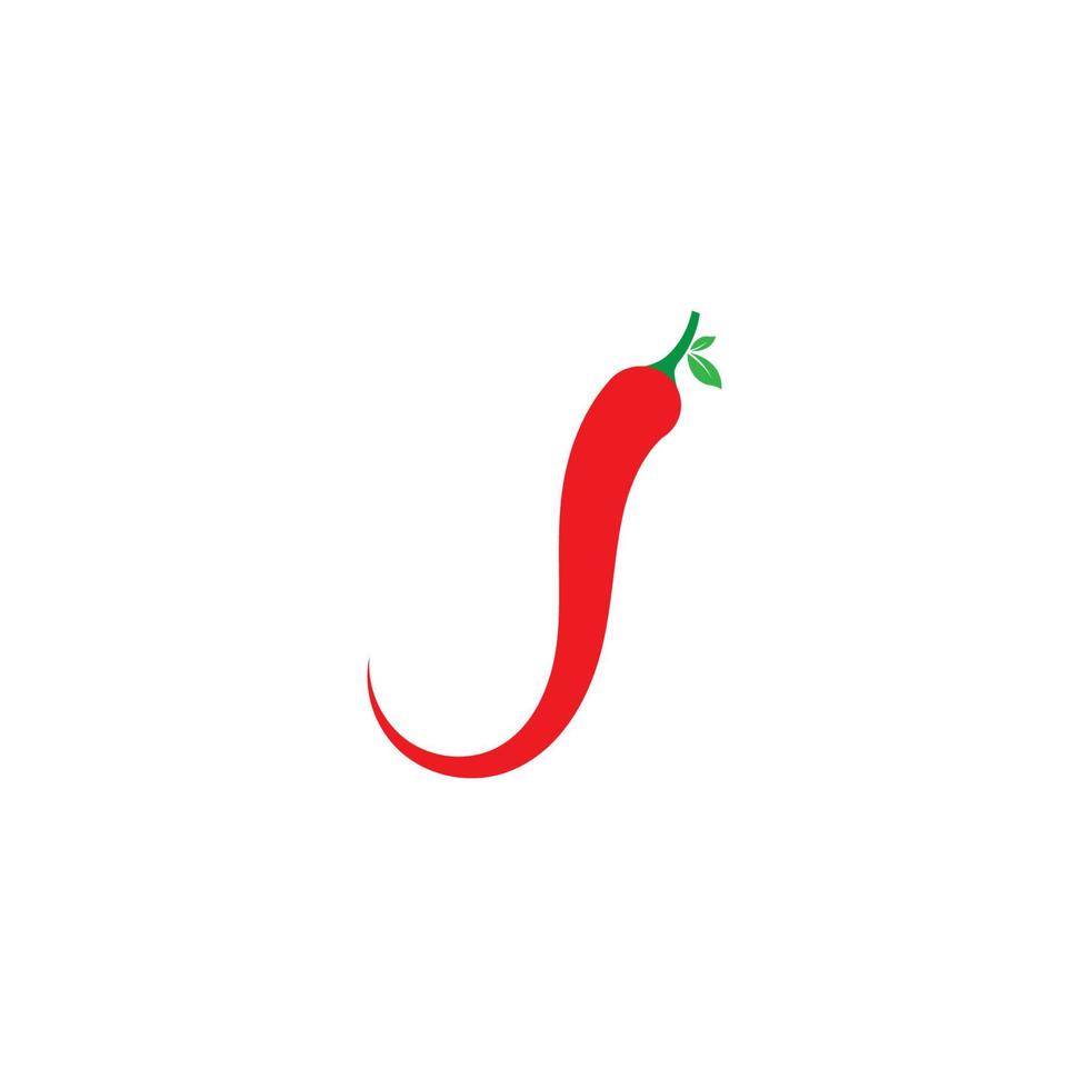 rote und grüne scharfe Chili-Logo-Symbol-Vektorillustration vektor