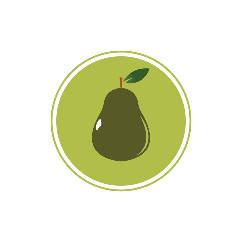 Avocado-Vektor-Symbol Vorlage Hintergrund Illustration vektor