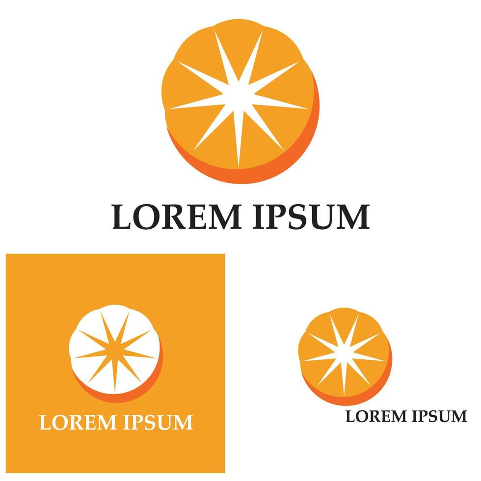 orangefarbenes Vektor-Illustrationssymbol-Logo-Template-Design vektor