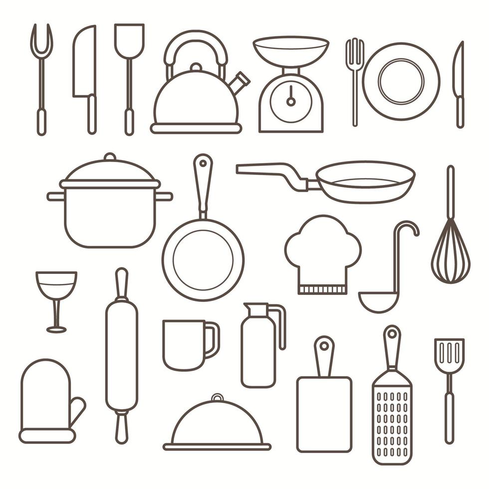 kök och matlagning ikon designmall. vektor illustration