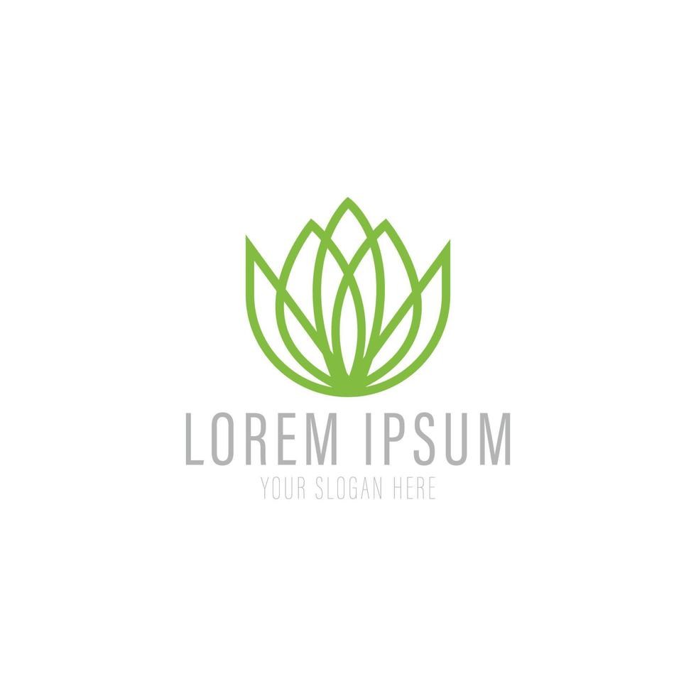 Lotusblumen-Logo-Vektor-Design. vektor
