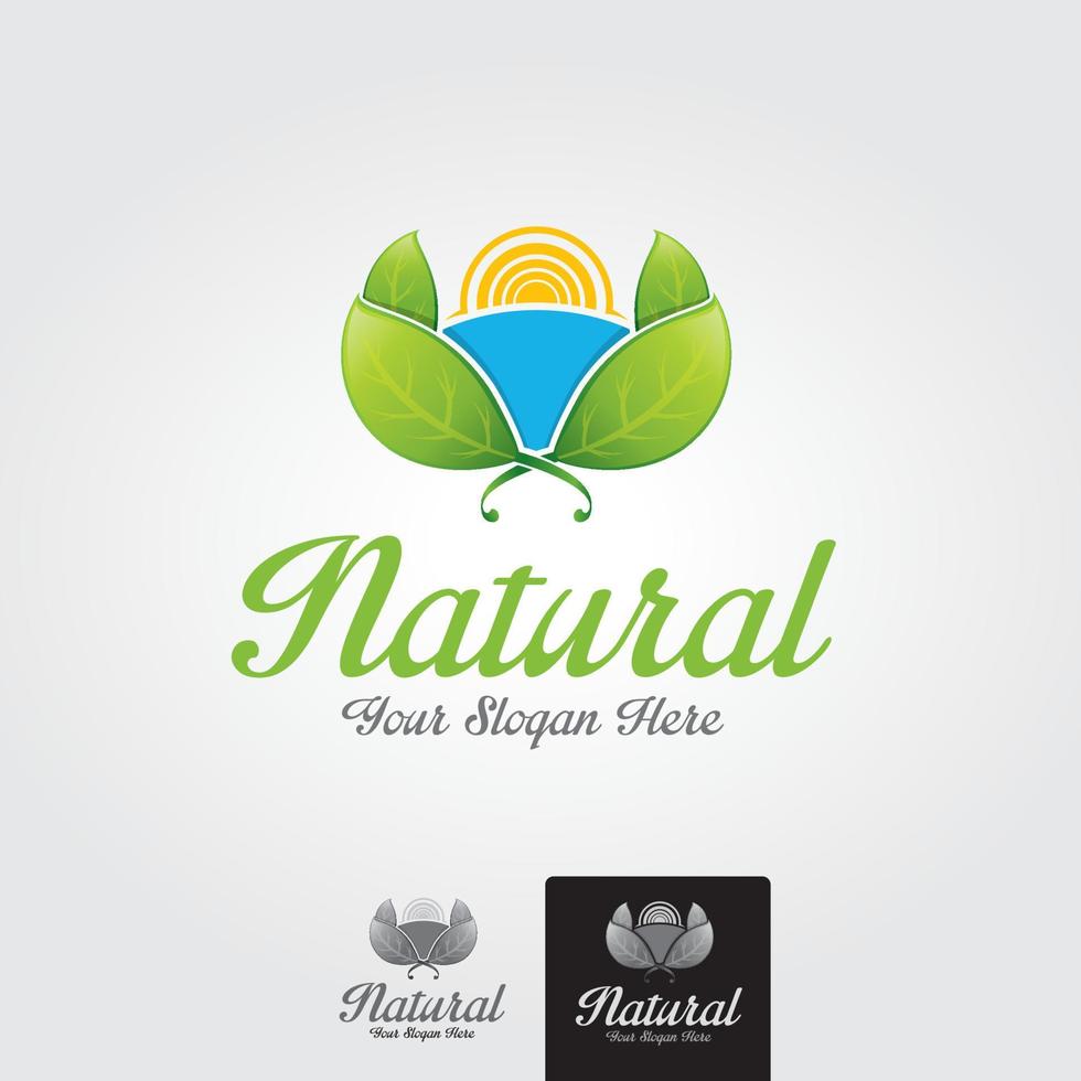 minimal naturlig logotyp mall - vektor