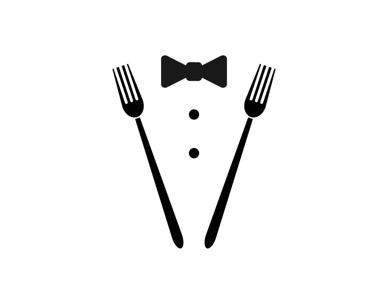 Messer Smoking Logo Design Hipster Retro für Restaurant vektor