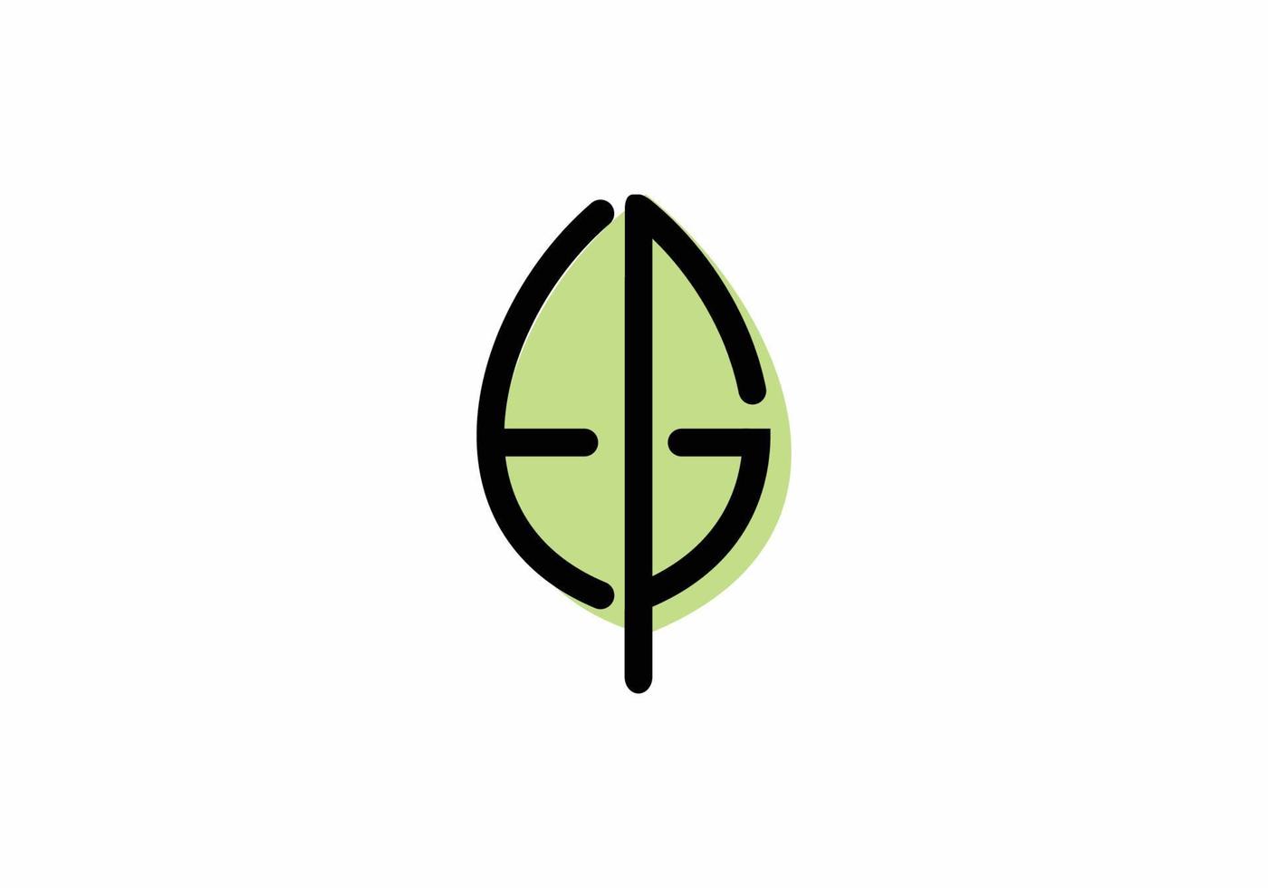 Symbolblätter oder Initialen, z. B. Logo-Symbol-Design-Inspiration vektor