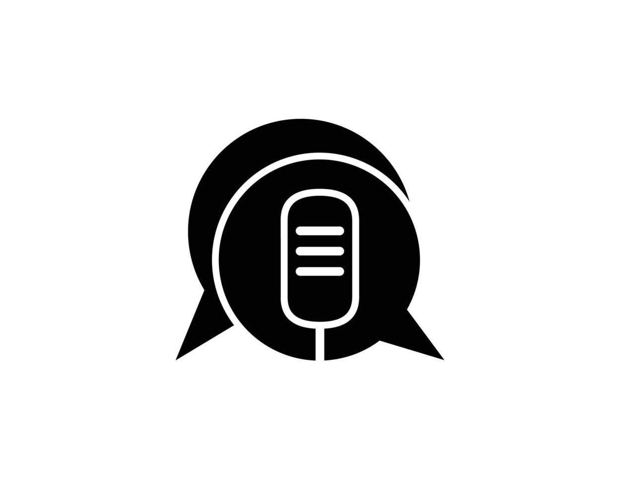 Chat-Podcast-Logo-Symbol-Designs vektor