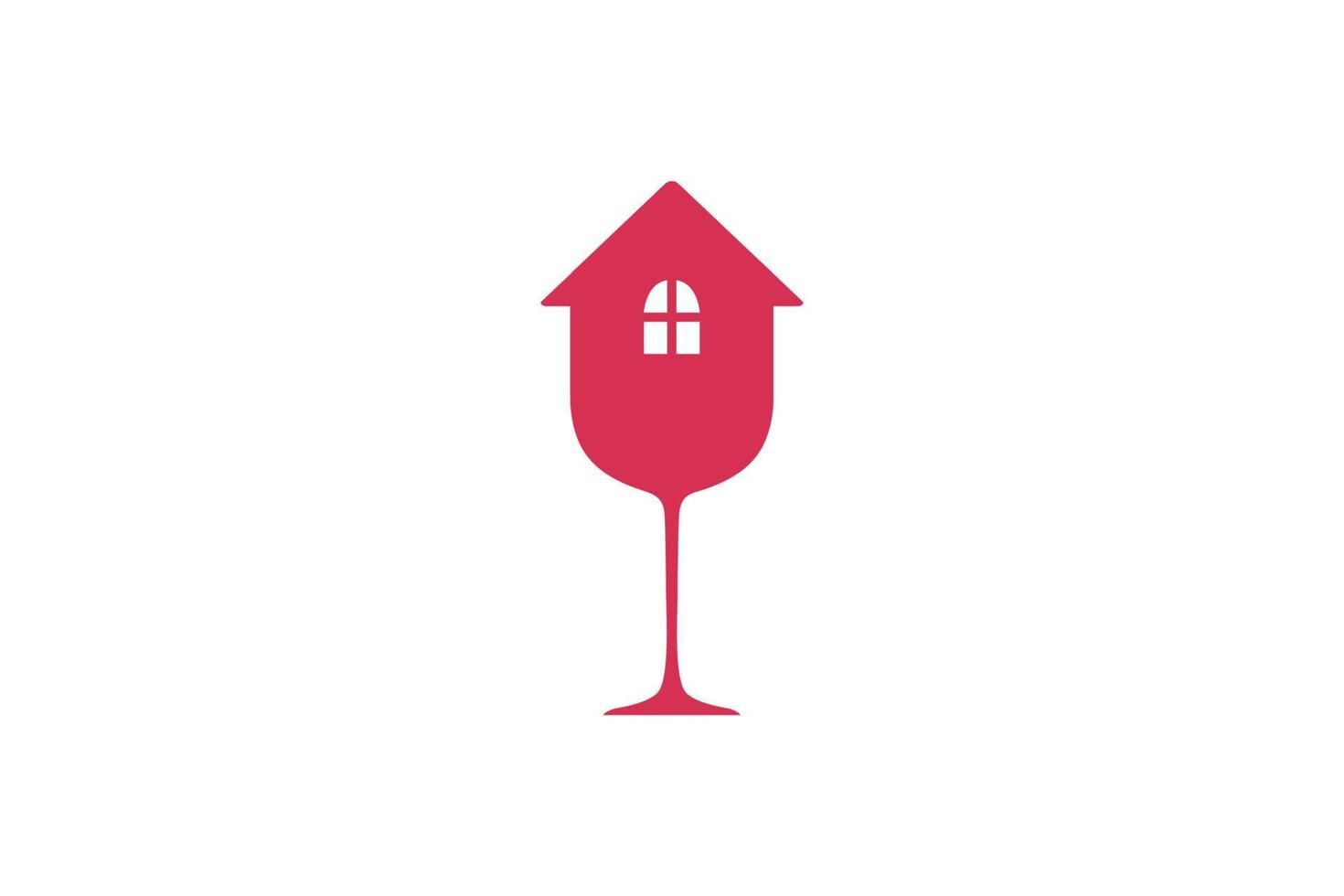 vin för hem logotyp malldesign. symbol illustration. vektor
