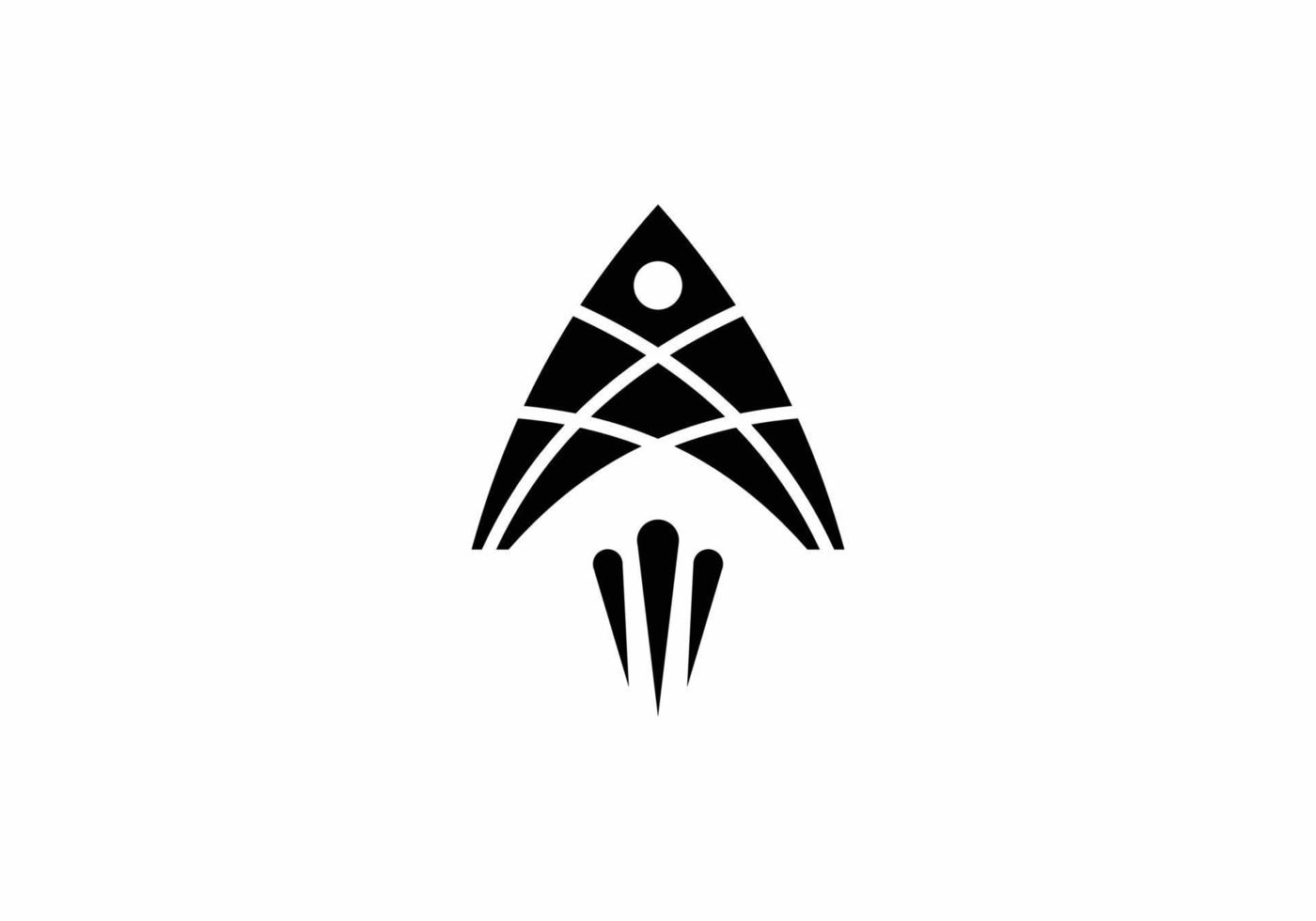 Inspiration für das Design von Raketenfisch-Logosymbolen vektor