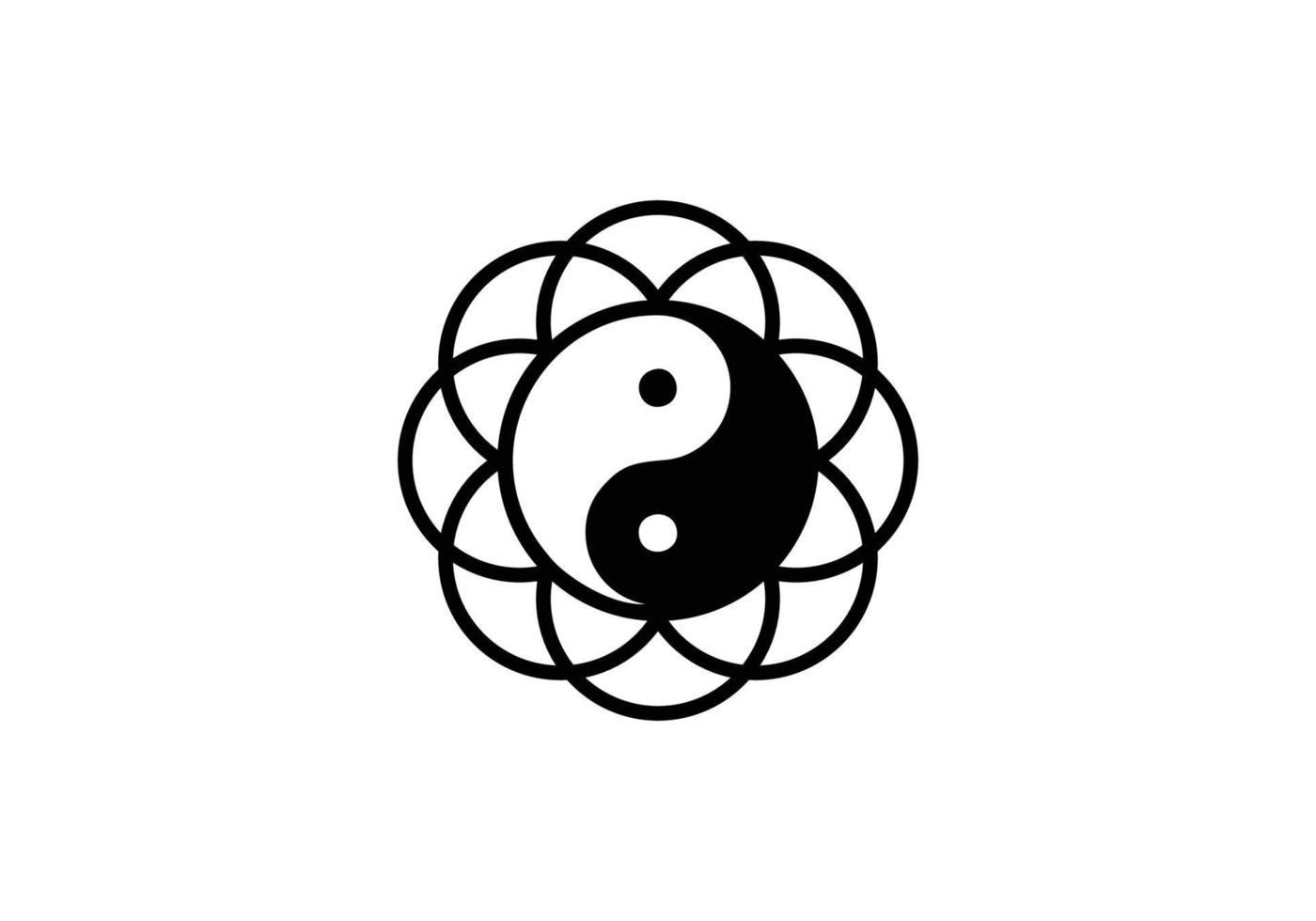Yin-Yang-Logo-Vektorvorlage vektor