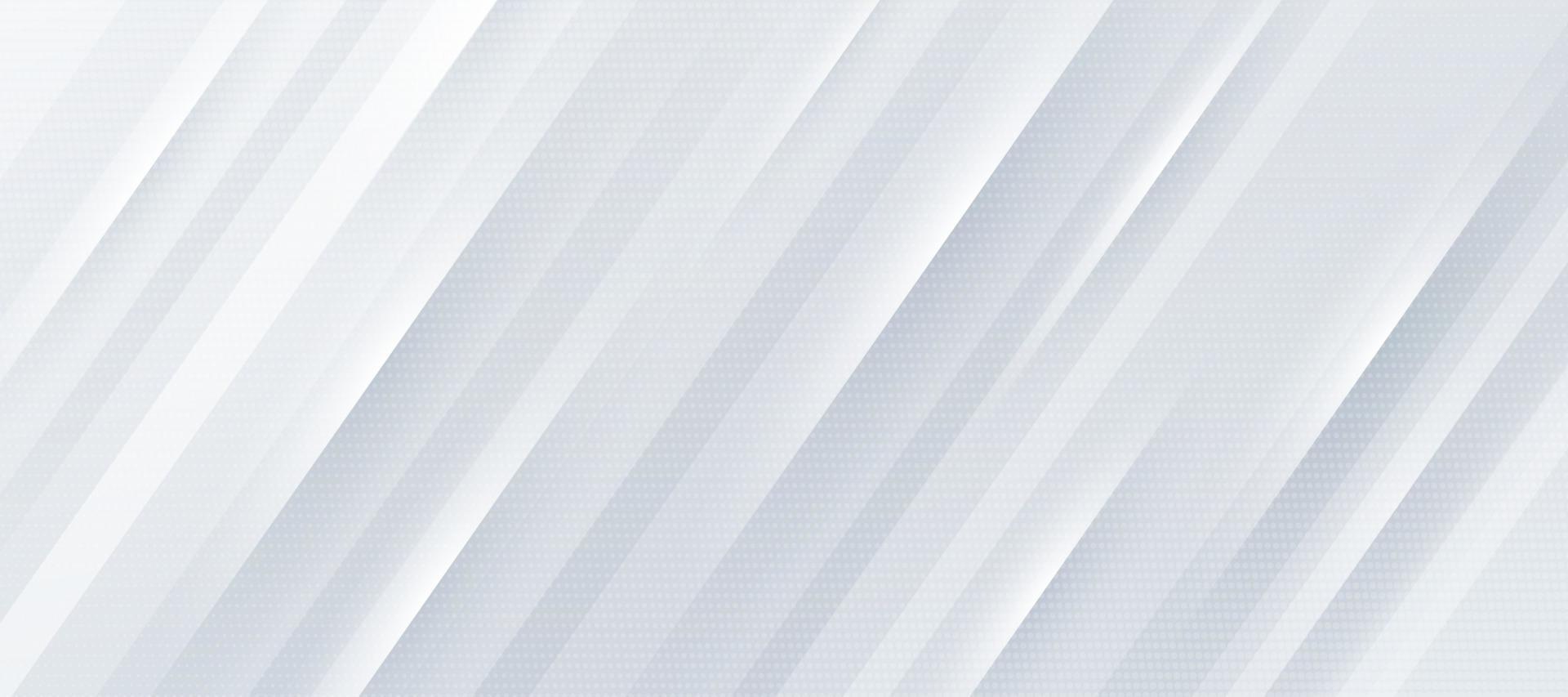 weißer und hellgrauer Farbverlaufshintergrund mit dynamischen diagonalen Streifenlinien und Halbtonstruktur. modernes und einfaches Template-Banner-Design. Luxus und elegantes Konzept. Vektor-Illustration vektor