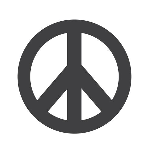 Hippie Peace Symbol ikon illustration vektor