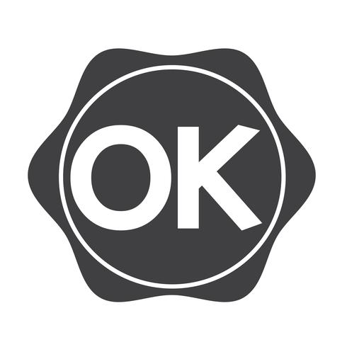 OK Button Symbol Zeichen vektor