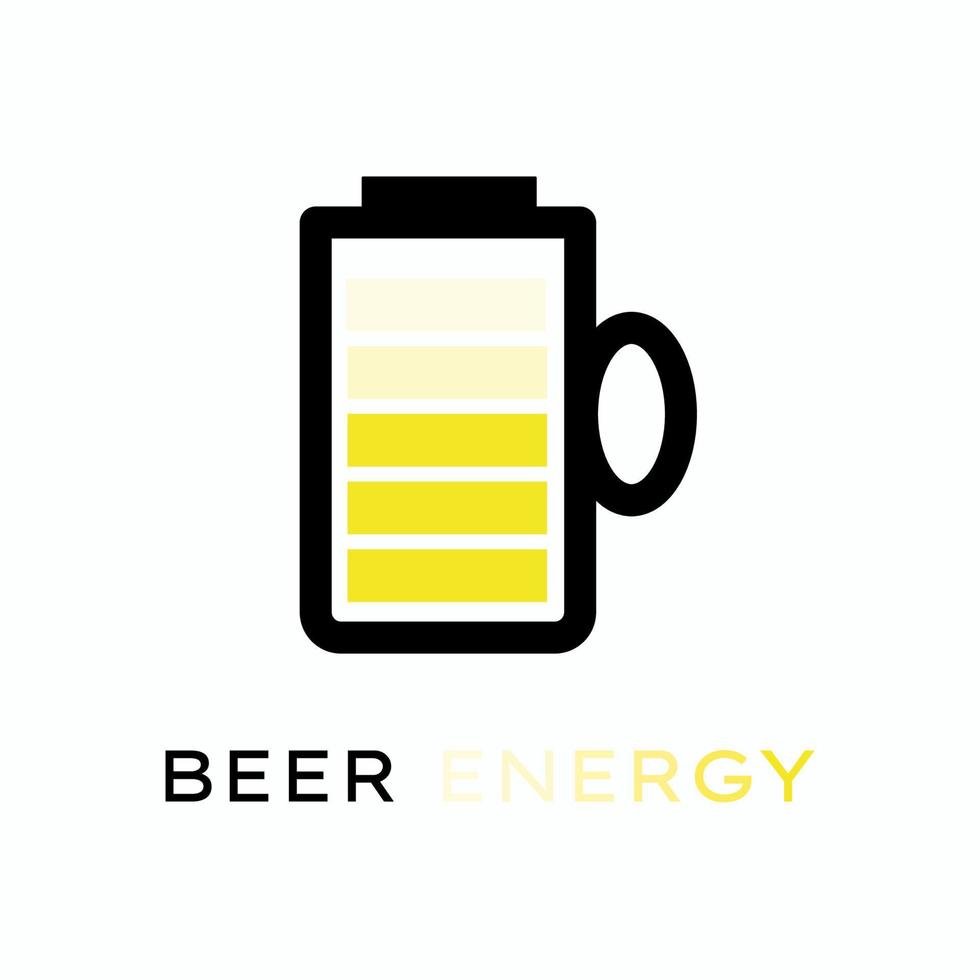 das Logo von Erfrischungsgetränken wie Bier, die Energie und Begeisterung füllen können vektor