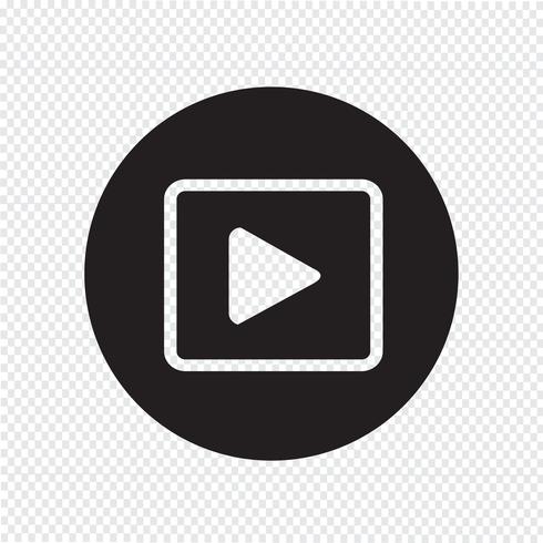 play button icon design illustration vektor