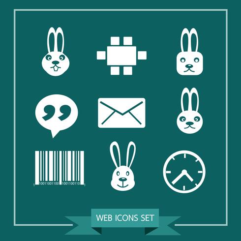 Reihe von Web-Icons für Website und Kommunikation vektor