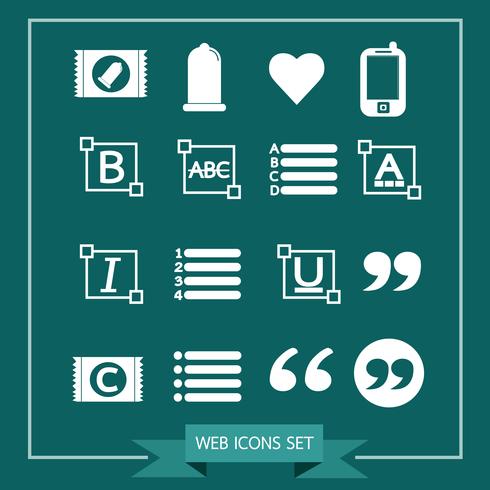 Set av webbikoner för webbplats och kommunikation vektor
