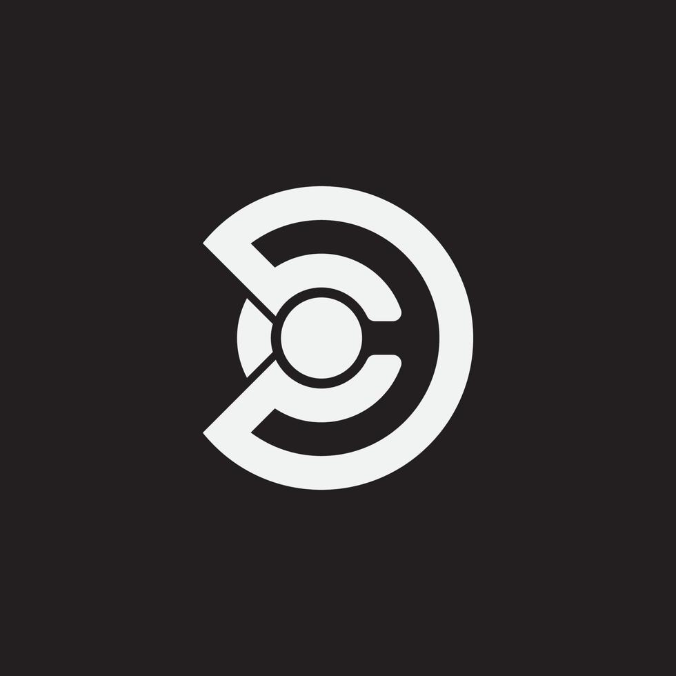 anfangsbuchstabe dc oder cd-monogramm-logo. vektor