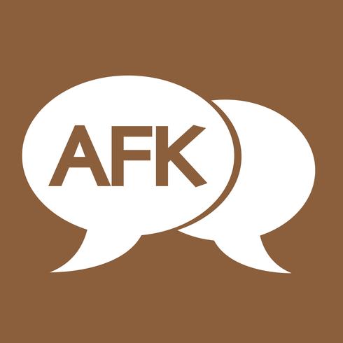 AFK-Internet-Akronymchat-Blasenillustration vektor