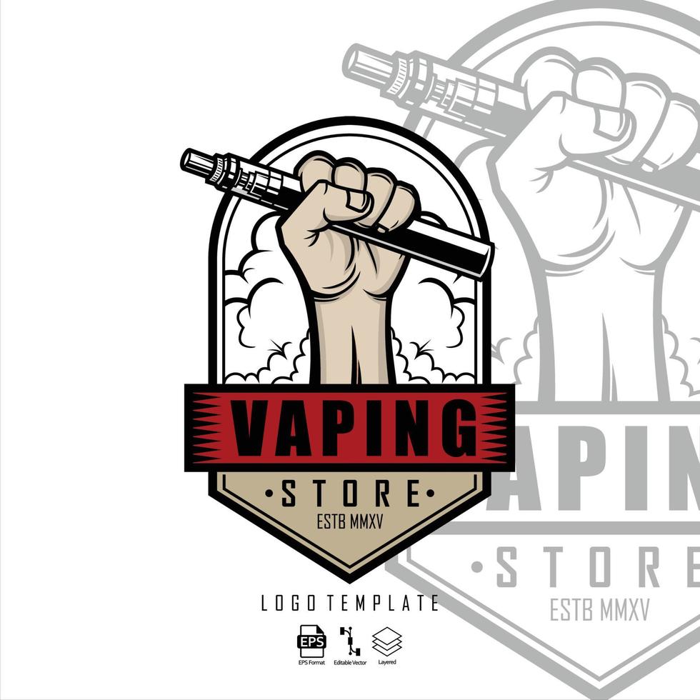 vaping store logo template.eps vektor