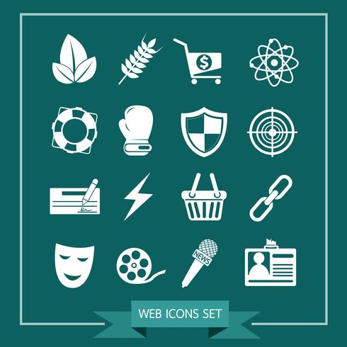 Reihe von Web-Icons für Website und Kommunikation vektor