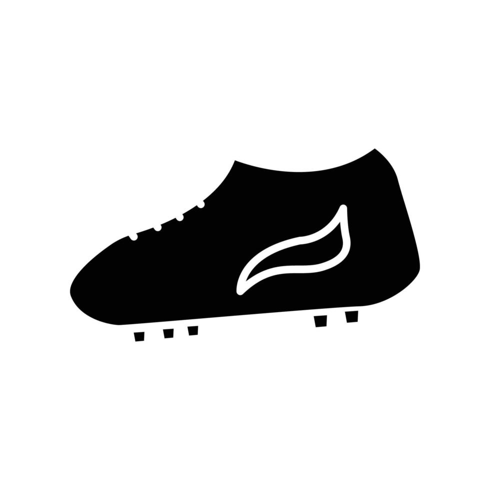Schuh-Symbol. Glyphen-Stil. Silhouette. geeignet für Fußballikone. einfaches Design editierbar. Design-Vorlagenvektor vektor