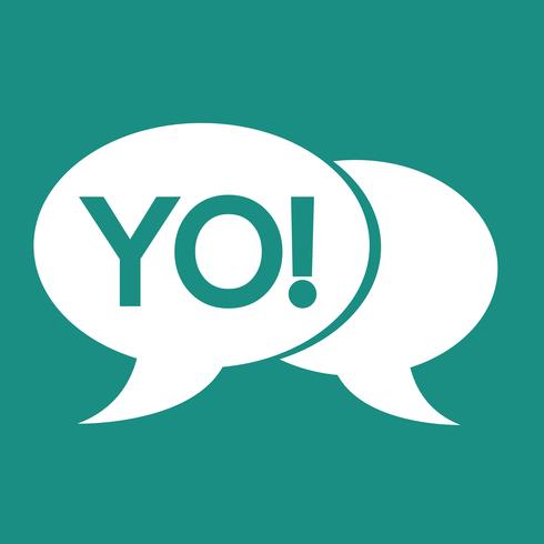 YO Internet-Akronymchat-Blasenillustration vektor