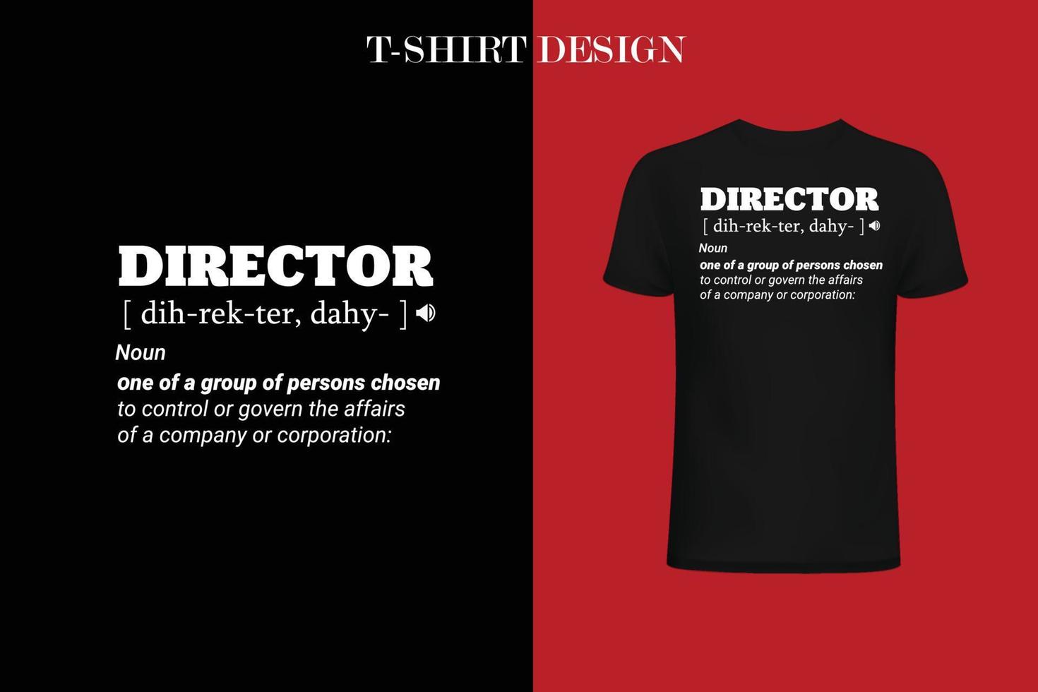 director definition t-shirt vektor