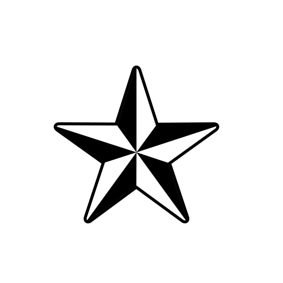 Sternsymbolvektor auf weißem Hintergrund vektor