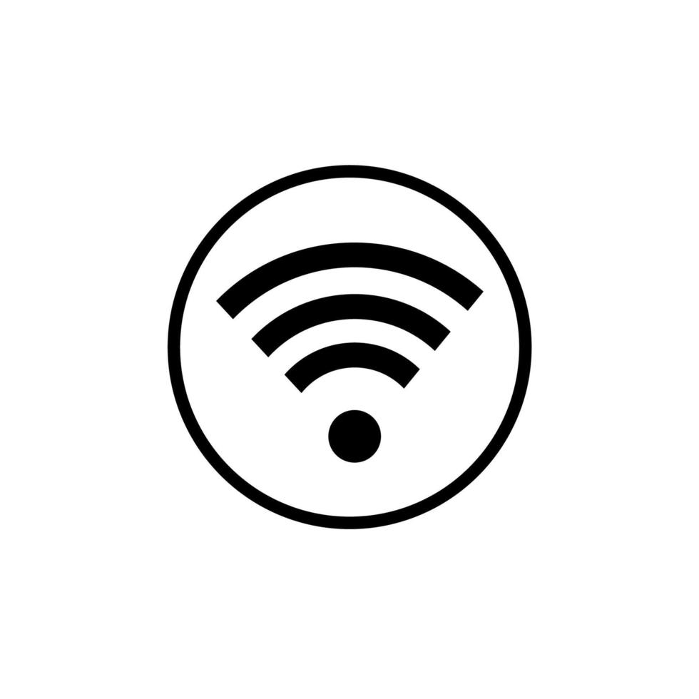 WLAN-Symbol isoliert weißer Hintergrund vektor