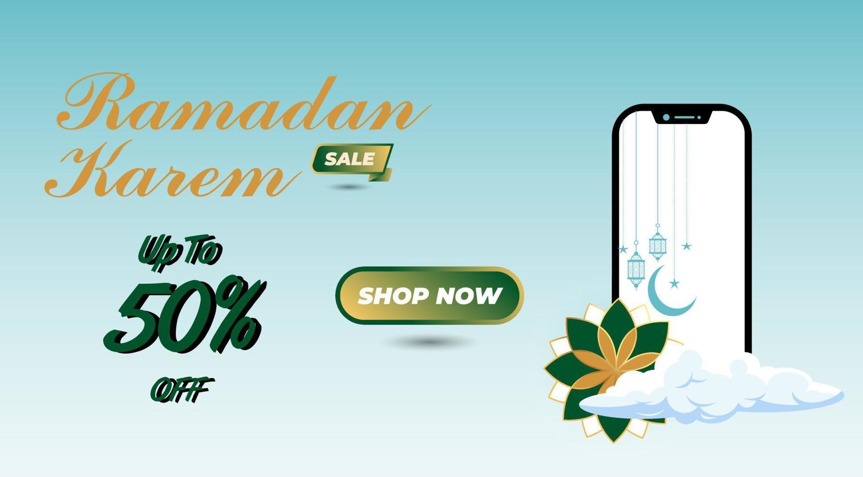 ramadan kareem försäljning banner mall vektor