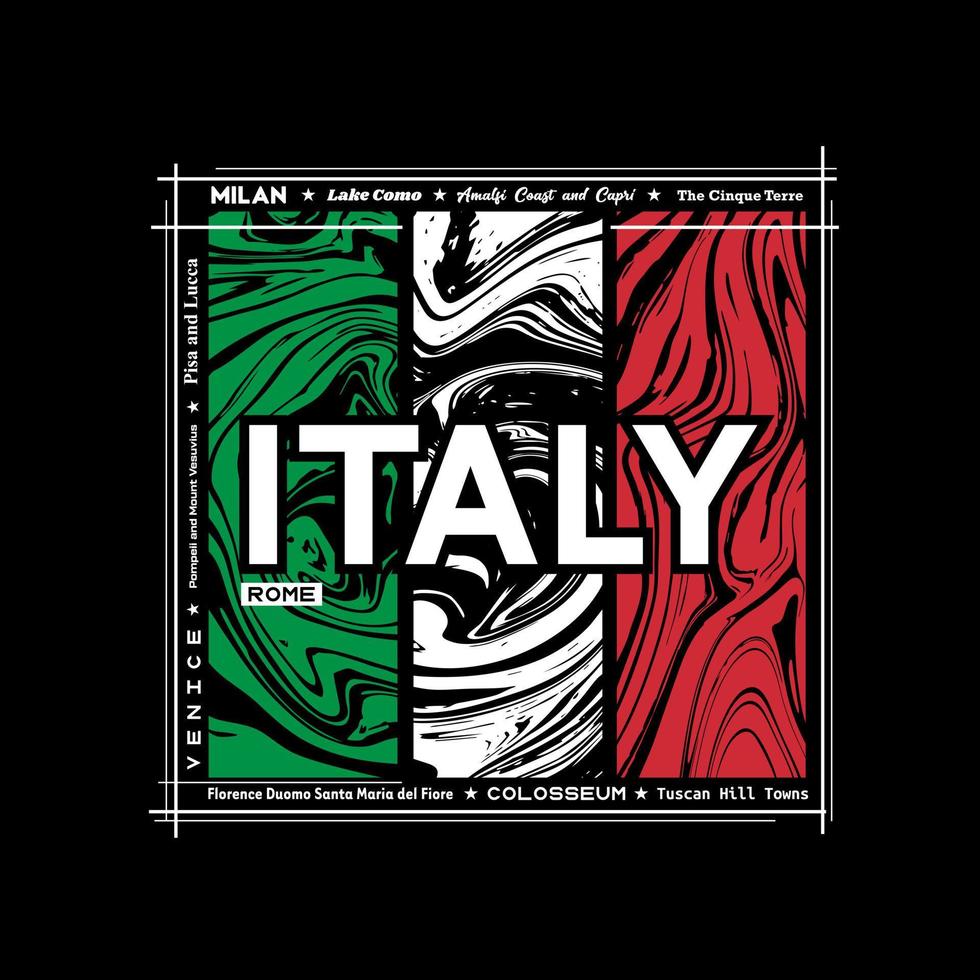 Italien t-shirt design vektorillustration vektor