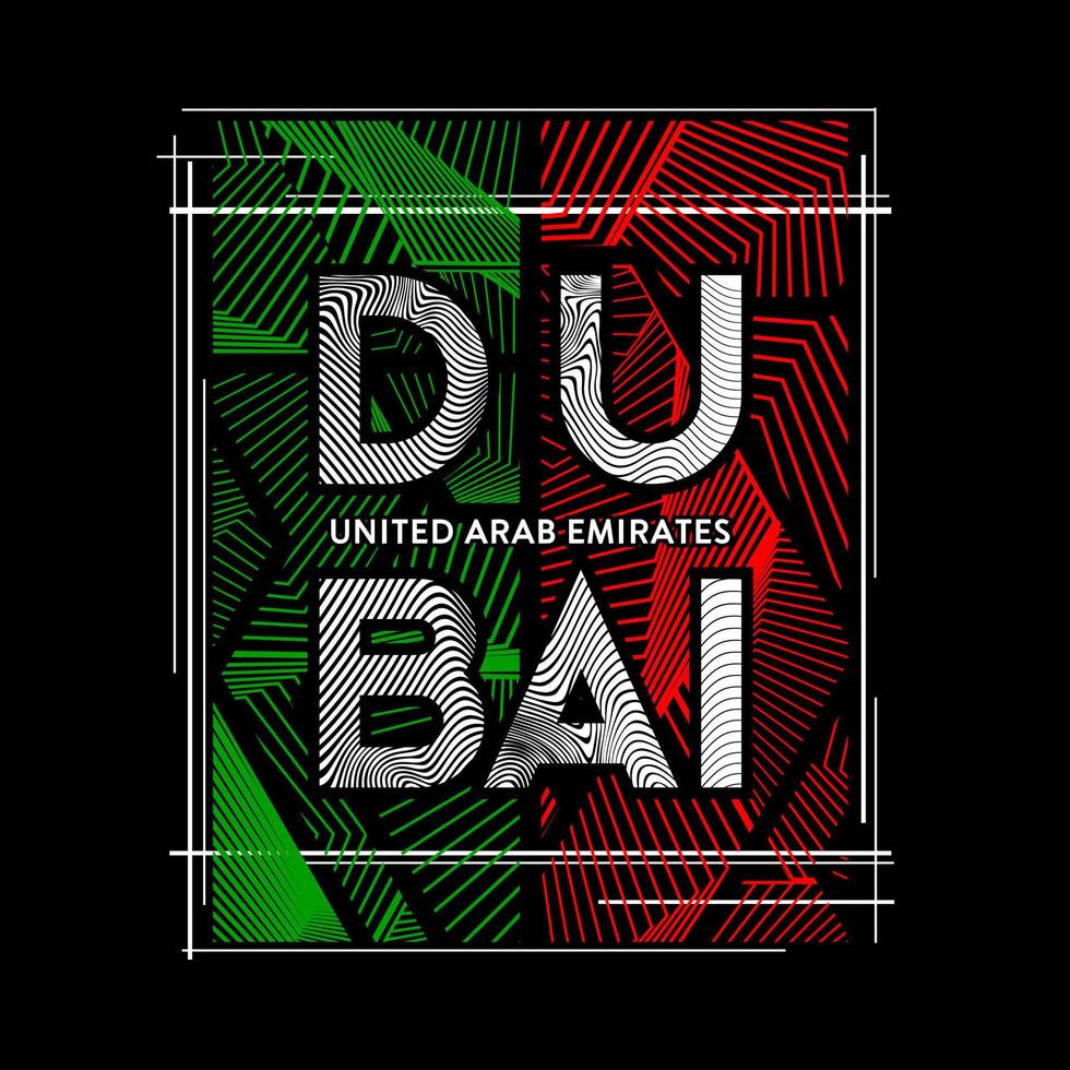 Dubai-T-Shirt-Design-Vektorillustration vektor
